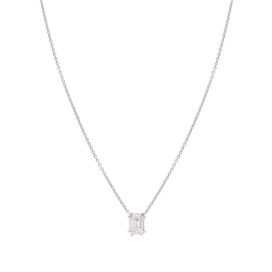 14K Gold Pie-Cut Octagon Diamond Necklace For Women