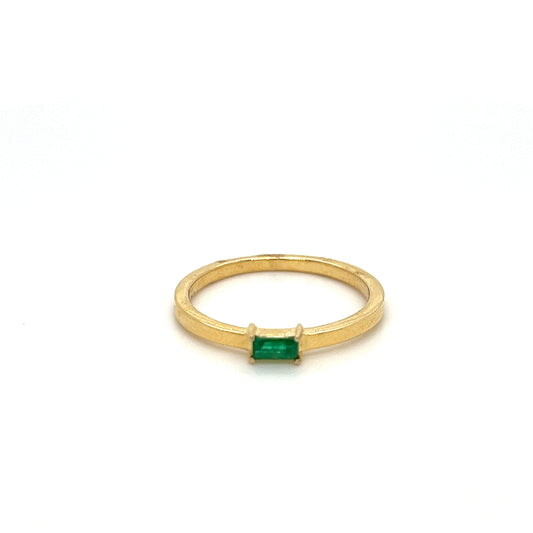 14k Emerald Baguette Ring
