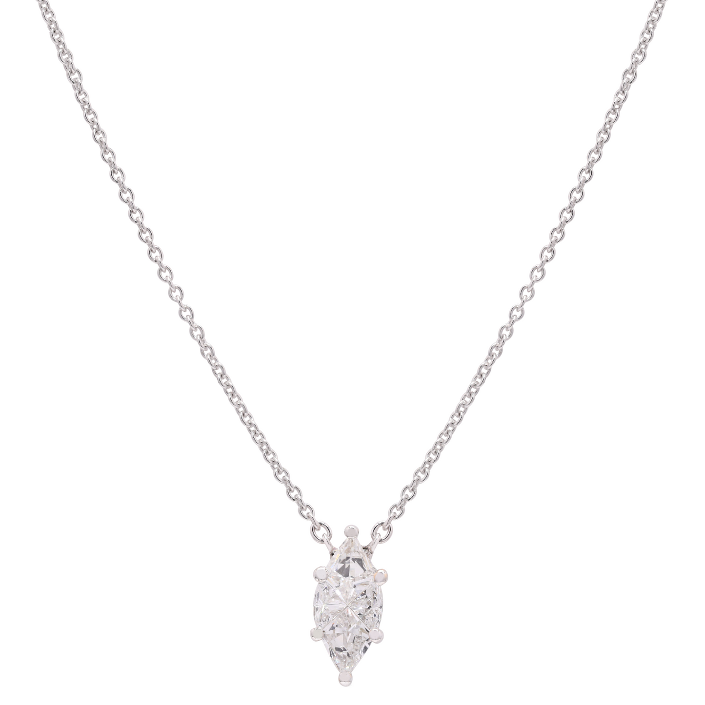 14K Gold Pie-Cut Marques Necklace For Women