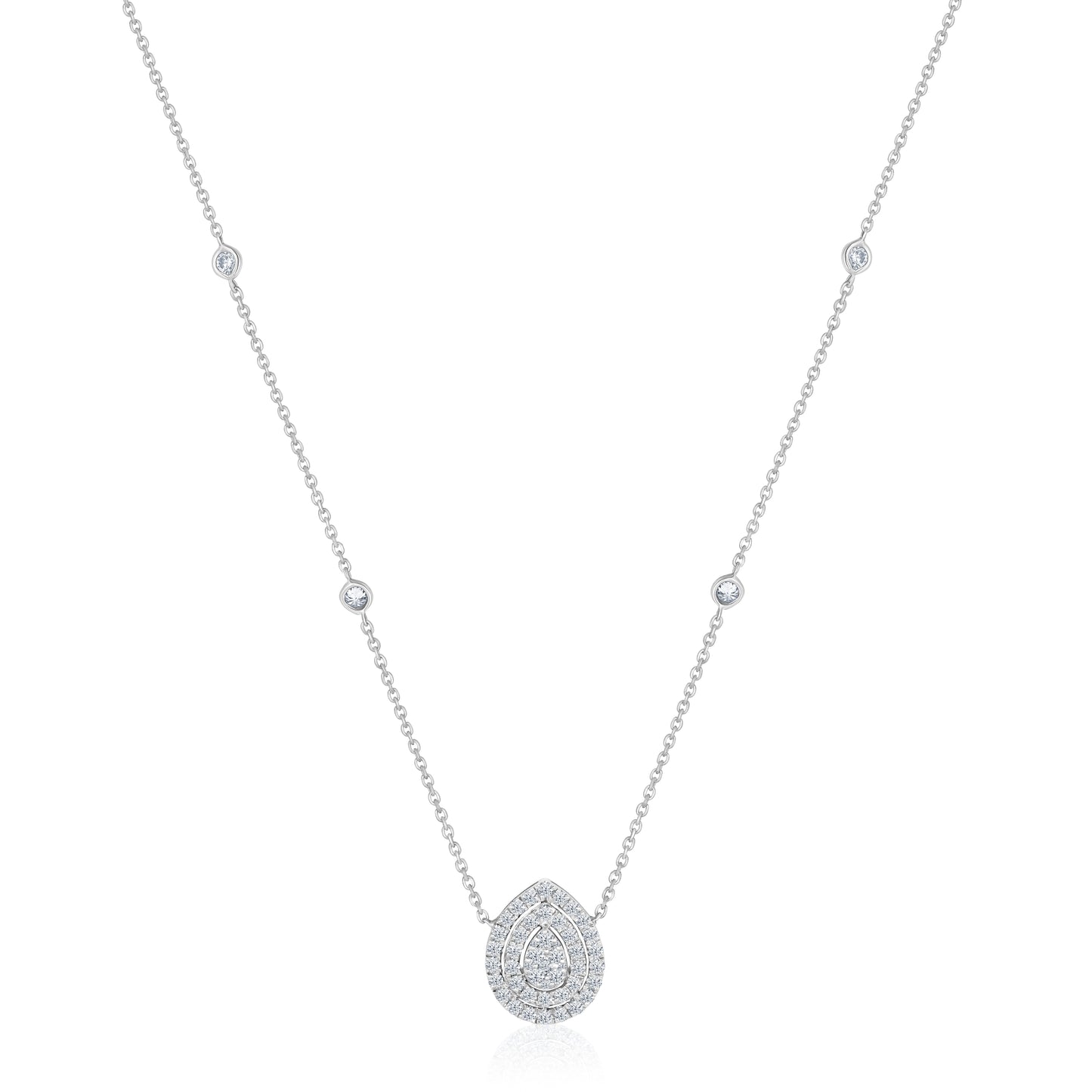 14K Gold Diamond Necklace For Women