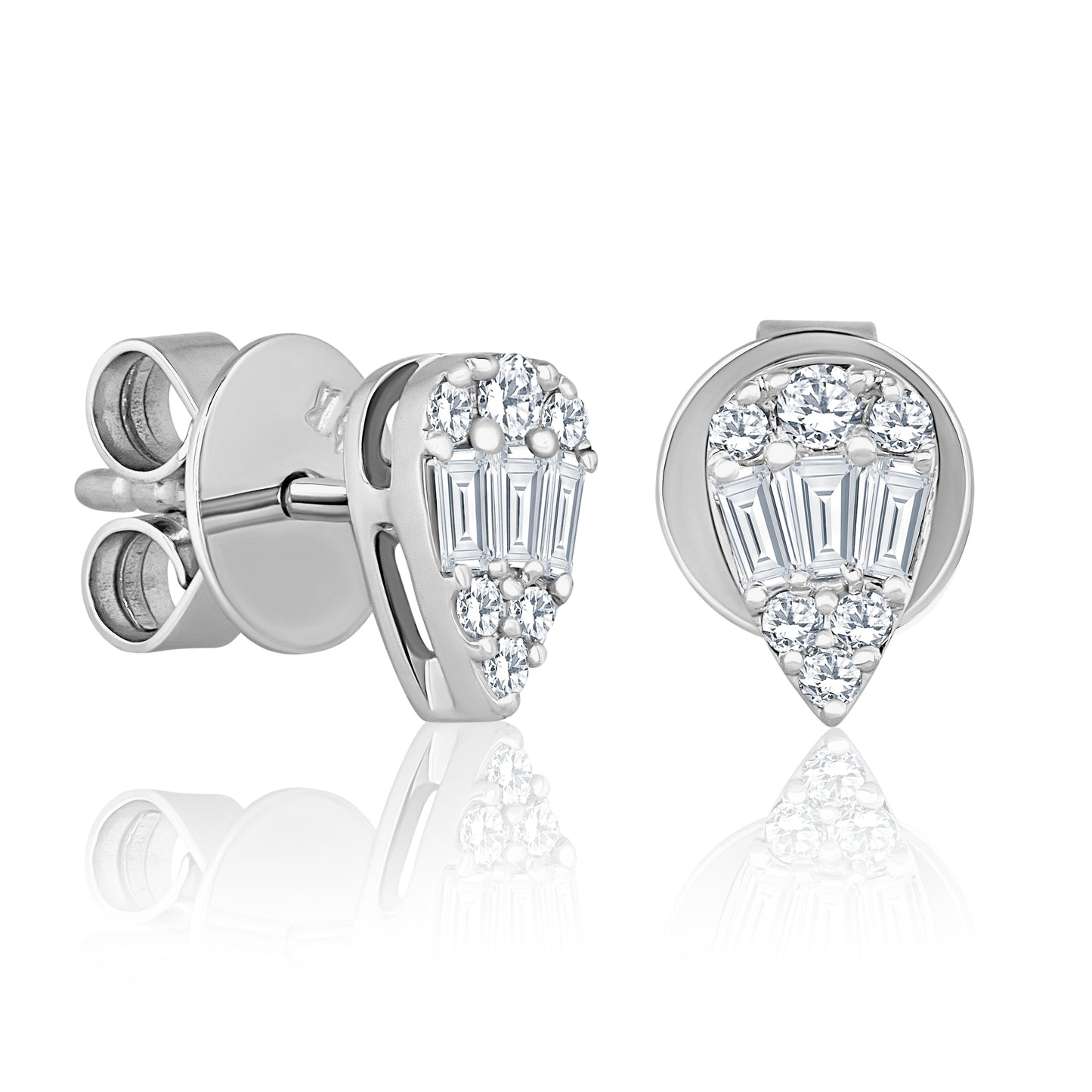 14k Mini Diamond Stud Earrings For Women