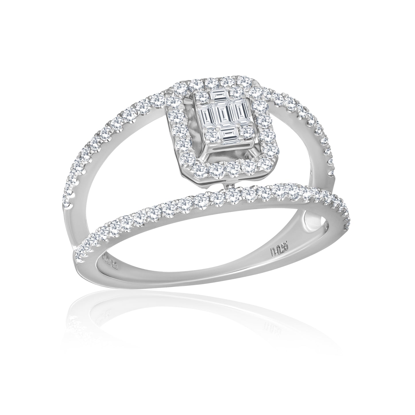 14k Cocktail Ring With Diamonds For Women